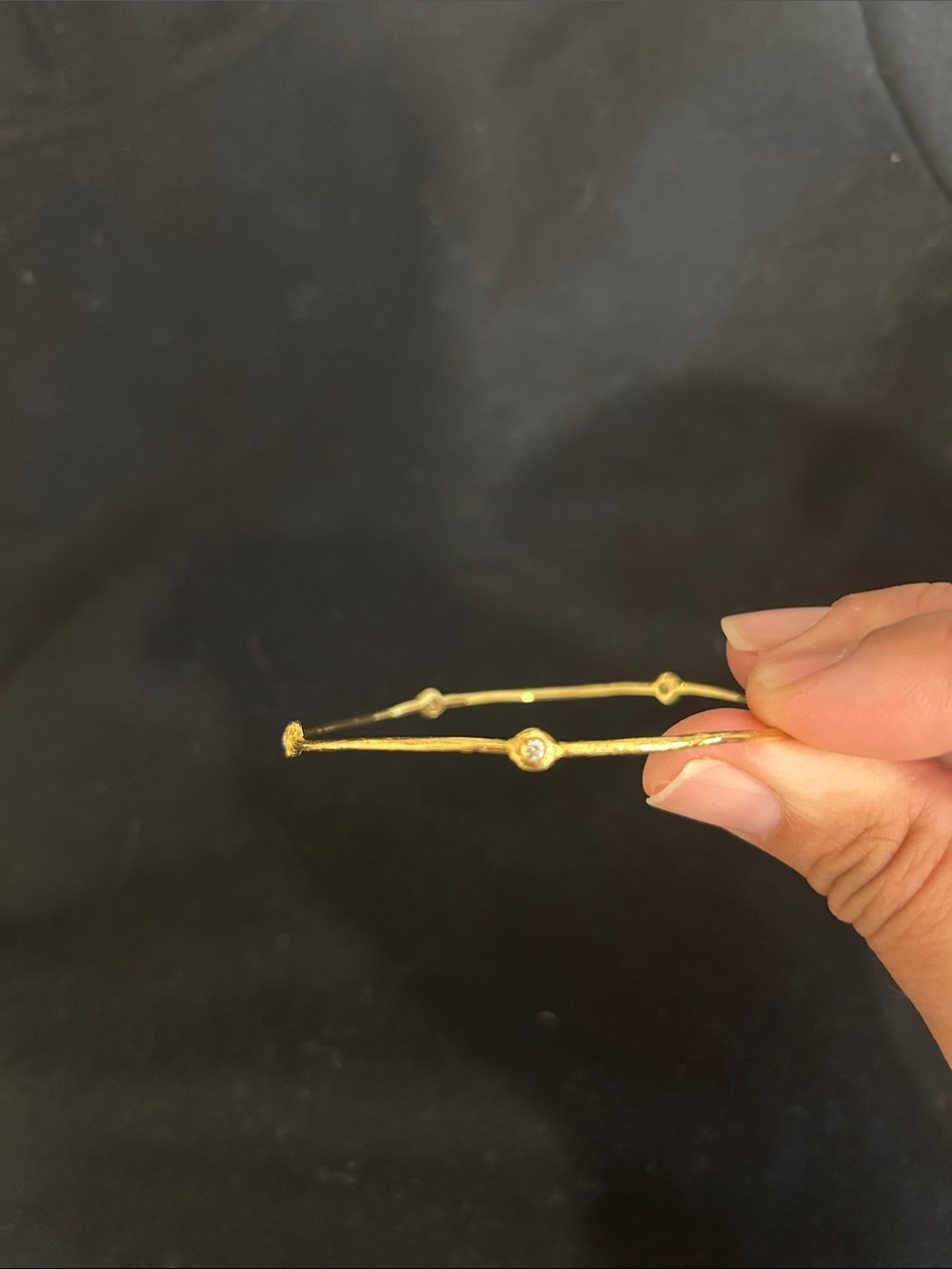 Helen Ficalora Gold Bracelet with 5 Diamonds - Picture 7 of 13